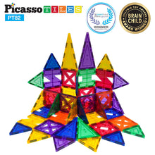 Picasso tiles segulkubbar - 82 stk + 2 bílar