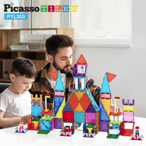 Picasso Tiles SEGLAR + KUBBAR - 353 stk