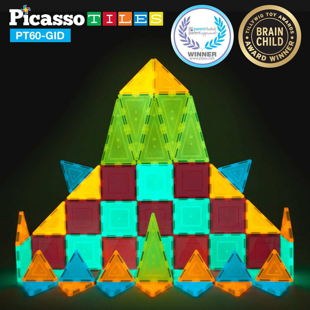 Picasso tiles seglulkubbar - 60 stk